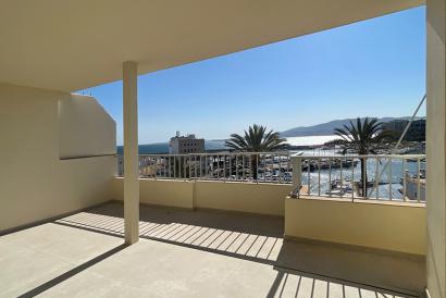 Luxury apartment with terrace and sea views in Portixol, unfurnished, 2 bedrooms.