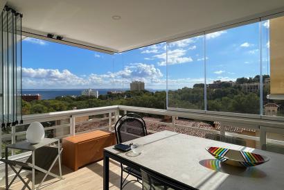 Schöne Wohnung mit Meerblick in Cas Catalá, 2 Schlafzimmer, Terrasse, Pool, Parkplatz